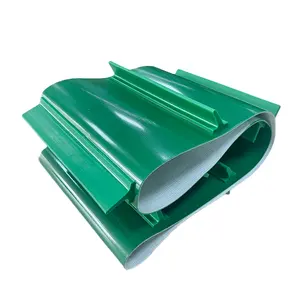 יצרני pvc ירוק חגורת מחיר חלקה pvc 120 מסוע 100 מ "מ מסוע נייד מסוע עם פרופיל cleats