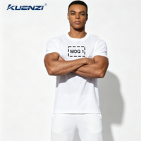 T-shirts pour hommes Kuenzi de luxe, de haute qualité, 100% coton, mercerisé à l'azote liquide 20S, 190 GSM, respirants, doux, col rond