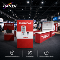 Système d'affichage en aluminium réutilisable TIANYU pour stands de salons professionnels, panneaux en tissu pour la promotion de marques, les événements d'entreprise et la vente au détail