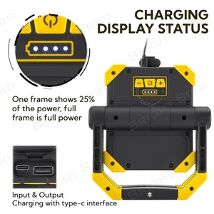 1800 Lumens COB LED Làm Việc Ánh Sáng Có Thể Sạc Lại Di Động Kiểm Tra Đèn Có Thể Điều Chỉnh Ánh Sáng Khẩn Cấp Cho Nhà Để Xe Sửa Chữa Xe - Product Image 2