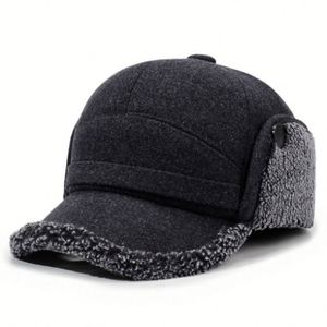 Nouvelle Arrivée Automne Hiver Casquette de Baseball Épaisse pour Hommes Âgés, Chaudes et Décontractées, avec Cache-Oreilles en Fourrure pour l'Extérieur - Product Image 6