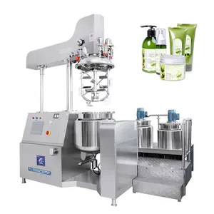 Stainless Steel Hydraulic Lifting Vacuum Homogenizer Emulsifier Mixer For Paste Production Cream Making