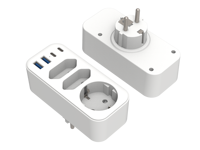 Multiprise industrielle américaine de haute qualité 15A avec 3 prises, 2 ports USB et 2 ports Type-C, protection 1050J