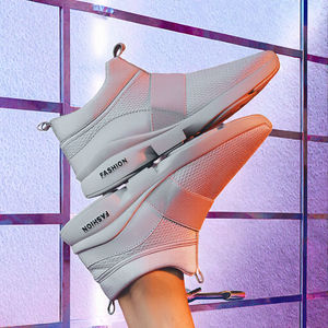 Chaussures de sport légères et confortables pour hommes, respirantes, en tissu volant, à lacets, nouvelle collection en maille, printemps été automne hiver, PU - Product Image 3