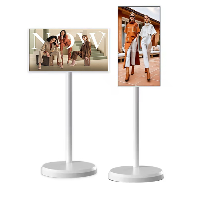 Smart Portable TV with Rollable Touch Screen Vertical Display and Android 12 for Retail Store Indoor Use 1-Year Warranty OEM