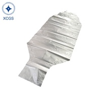 Sac Jumbo FIBC 1000 kg résistant aux déchirures, en feuille PET/PE, imprimé flexo, étanche à l'humidité, avec fermeture éclair supérieure et fond plat pour décharge de produits chimiques