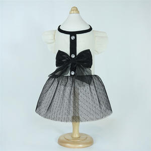 बिच्छन टेडी वसंत गर्मियों के लिए लक्जरी रेट्रो धनुष पोशाक, कुत्तों और बिल्लियों के लिए पॉलिएस्टर सामग्री - Product Image 6