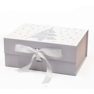 Cajas de Regalo Blancas Pequeñas de Tamaño Profundo A5 con Cinta para Nochebuena, Venta al por Mayor para Navidad - Product Image 1