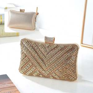 Hochzeits-Braut-Abendtaschen mit Strasssteinen, Damen-Clutch mit Perlen und Kristallen - Product Image 4