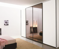 Ensemble de placards coulissants modernes SANTOPOVA avec portes en bois massif, extensible 3-en-1, armoire modulaire pour chambre à coucher, couleur et taille personnalisées