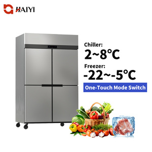 Commercial Kitchen Stainless Steel Reach In <b>Refrigerator</b> 4 Doors Upright Freezer Cooler for Kitchen - Product Image 1