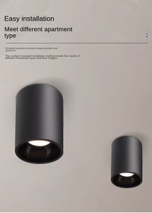 ไฟดาวน์ไลท์ LED แบบติดบนพื้นผิว5W 7W ไฟดาวน์ไลท์ป้องกันแสงสะท้อน - Product Image 3