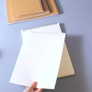 Carnet de croquis vierge personnalisé avec reliure spirale, couverture en tissu PP, pour enfants, adultes, débutants, artistes, dessin, peinture - Product Image 3