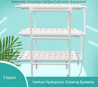 Kit de système de culture hydroponique pour légumes, en tuyaux PVC, avec circulation d'eau NFT, pour culture de fleurs à 3 niveaux