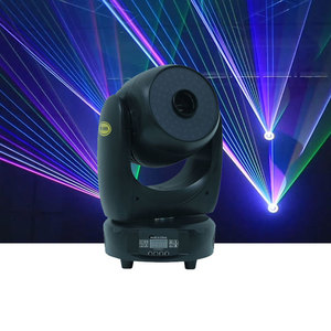 Faro da palco 5W con testa mobile, laser a fascio, DMX512, attivazione sonora, telecomando, Master/Slave, per matrimoni, feste, KTV, bar, discoteche - Product Image 1