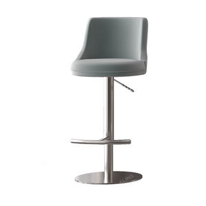 <span class=keywords><strong>Taburete</strong></span> de Bar Giratorio Ajustable con Asiento Acolchado de Cuero Sintético, Base de Metal Multicolor para <span class=keywords><strong>Cocina</strong></span>/Bar - Product Image 5