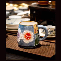Tasse japonaise peinte à la main tasses en céramique enfants tasses café lait tasse petit déjeuner tasse