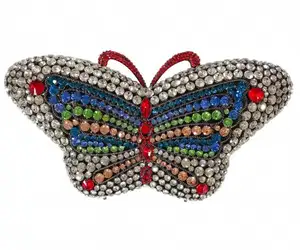 Factory Sale Handmade Heart-shaped Evening Party Rhinestone Hand Bag Clutch For Girl