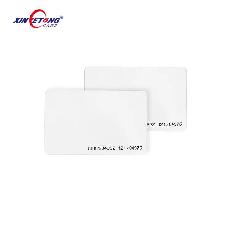 Rfid Id beyaz kart T5577 otel erişim kontrol sistemleri 125khz kart