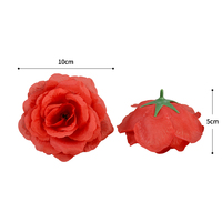 Hot Selling künstliche Blumen Rosen kopf 3,9 Zoll Seide Rose Blumen kopf für Hochzeits feier Aller heiligen Halloween Dekoration