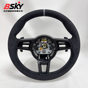 Volant en daim à cinq boutons pour <span class=keywords><strong>Porsche</strong></span> <span class=keywords><strong>911</strong></span> 991 992 Cayenne 958 987 996 997 987 958 Boxster 986 Panamera 970 Taycan Macan - Product Image 1