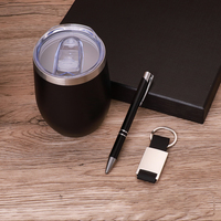 Nouveau Coffret Cadeau d'Affaires Luxe 2026 4-en-1 : Tasse à Café 12 oz, Stylo, Porte-clés et Batterie Externe en Cuir PU pour Homme et Femme, Idéal pour la Promotion d'Entreprise