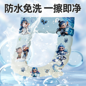 <b>EVA</b> Cartoon Print Toilet Seat Cover Nezha Design Waterproof Warm Thickened Universal Bathroom Mat - Product Image 5