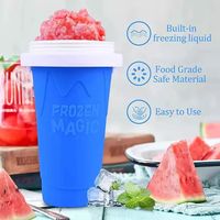 Nouveautés Tasse magique Slushy Maker Tasse à barboteuse instantanée réutilisable avec couvercle Tasse glacée en silicone à presser sans danger pour les aliments