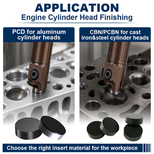 Inserto per Fresatura in Carburo con Punta PCD per Lavorazione dell'Alluminio CNC, Inserto Fresatura Indicizzabile PCD per Lavorazioni CNC - Product Image 4