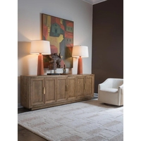 Meuble TV moderne en bois massif avec rangement, style luxe américain, meuble vidéo pour salon et salle à manger