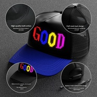 Cappelli LED Programmabili di Alta Qualità con Messaggio Scorrevole, Impermeabili, Personalizzabili con LOGO e Colore, per Ciclismo e Spiaggia