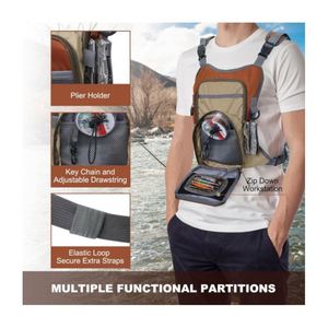 Chaleco de Pesca con Bolsillos con Cierre y Lazos de Seguridad para Organización de Equipo de Pesca con Mosca y Acceso Rápido - Product Image 2