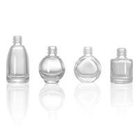 Forme Unique 5ml 7ml 8ml 10ml 15ml Mini emballage en verre de gel vide bouteille de vernis à ongles avec couvercle de brosse
