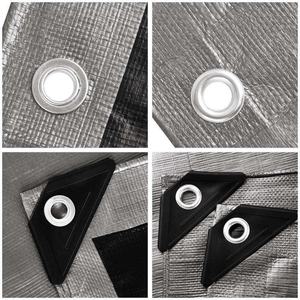 Bâche PE 120G/M2 Argentée/Noire pour usage extérieur, idéale pour tentes et couvertures, petite bâche imperméable pour extérieur - Product Image 4