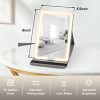 Espejo Cosmético de Pared Cuadrado Ultra Delgado con Iluminación Recargable y Logotipo Personalizado MoonlitGlow