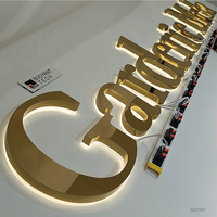 Tablero de logotipo de tienda al aire libre flotante, letrero electrónico acrílico de canal 3D iluminado personalizado, letrero de letra de luz Led