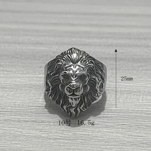 YK 정밀 로스트 왁스 투자 주조 스테인레스 스틸 사자 머리 남성용 반지 남성용 스테인레스 스틸 보석 반지 - Product Image 3