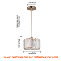 Lustre en cristal moderne pour hôtel, bar, maison, lampe suspendue décorative pour salle à manger