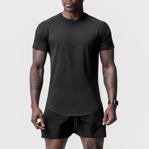 Verano transpirable, absorción de humedad hombres cuello redondo deportes manga corta Camiseta secado rápido correr camiseta - Product Image 1