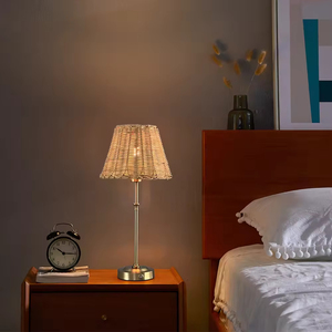 Natural <strong>Bamboo</strong> Rattan Weaving Lampshade Apply Rechargeable Desk <strong>Lamp</strong> Decorate Restaurant Living Room Led <strong>Table</strong> <strong>Lamp</strong> - Product Image 3