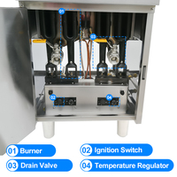 Friteuse professionnelle à gaz GPL en acier inoxydable 26L à cuve unique pour restaurant - Vente en gros