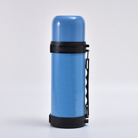 Thermos de voyage en acier inoxydable à double paroi de 1,2 L pour thé, café / Thermos / Bouteille d'eau isolée de grande capacité avec poignée