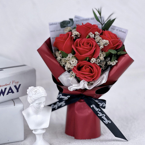 Tinh Tế Vĩnh Cửu Bạch Đàn Hoa Khô Trong Hộp Quà Tặng Handmade Mini Bó Hoa Hồng Xà Phòng Nhân Tạo Cho Năm Mới Trang Trí - Product Image 1