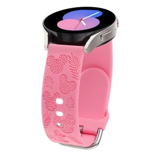 Bracelet de montre en silicone gravé motif dessin animé, compatible Huawei <span class=keywords><strong>Watch</strong></span> et Samsung universel 20/22mm, motif feuille <span class=keywords><strong>Mickey</strong></span> - Product Image 6