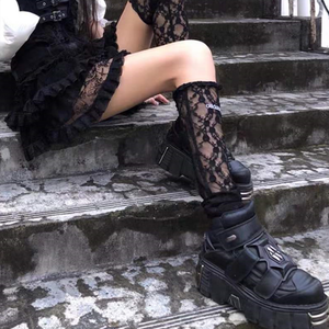 Dropshipping Custom Logo 2022 New Punk Style Ladies Chunky Sneakers Gothic Metal Platform <strong>Shoes</strong> for Women - Product Image 6