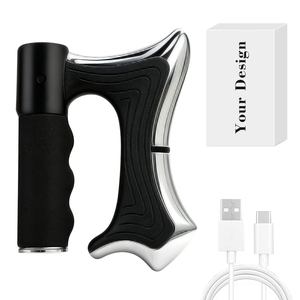 0728 Pistola de Masaje Inalámbrica con Carga USB Tipo-C, ABS + Zinc, Portátil, Diseño Curvo Ondulado, Ligera - Product Image 1