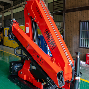 Grue hydraulique pliante BOB-LIFT 5 tonnes, grue de chargement montée sur camion, flèche articulée, rotation à 360°, flèche télescopique à 3 sections, 12 m - Product Image 1