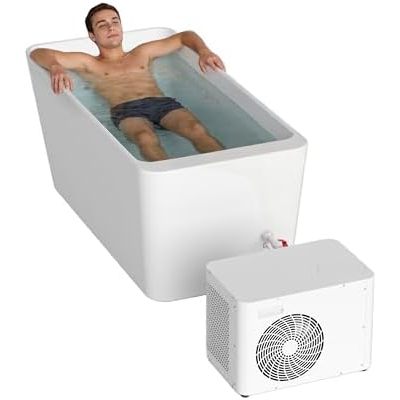 Bañera blanca Enfriador negro