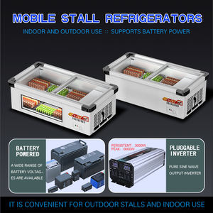 <span class=keywords><strong>Vitrine</strong></span> <span class=keywords><strong>de</strong></span> congélateur <span class=keywords><strong>réfrigérée</strong></span> mobile avec couvercle en verre <span class=keywords><strong>Vitrine</strong></span> <span class=keywords><strong>de</strong></span> congélation mobile à usage commercial - Product Image 4