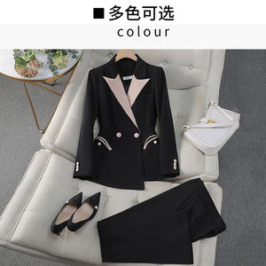 Siyah profesyonel takım elbise yeni kadin tek resmi ofis kadınlar bayanlar için smokin takım elbise tasarım giymek - Product Image 3